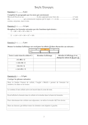 فرض  تأليفي 2 اعلامية سنة 9 الثلاثي الثاني مع الاصلاح pdf  , devoir de Synthèse 2 informatique 9ème année  avec correction pdf trimestre 2