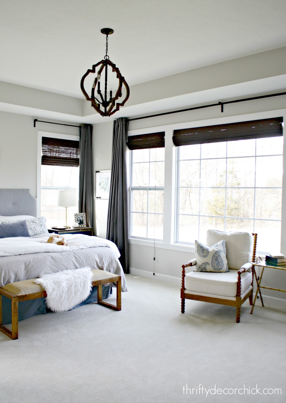 master bedroom with large windows