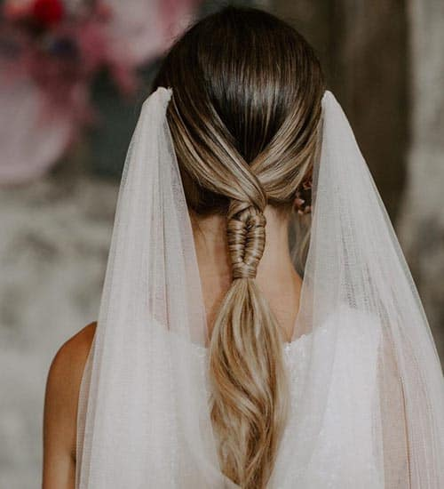 Wedding Low Ponytail Idea: