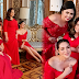 Back to work! Angel Locsin, beautiful in red for Skin Magical!