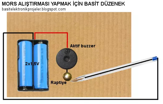 mors alfabesi çalışmak için düzenek