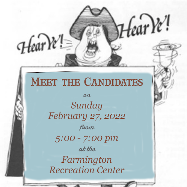 Farmington Candidates Meet and Greet on Sunday, February 27