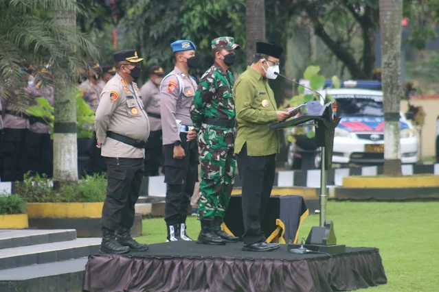 Polresta Banyumas Gelar Apel Operasi Lilin Candi 2021