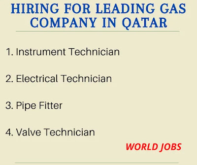 Hiring For Leading Gas Company In QATAR