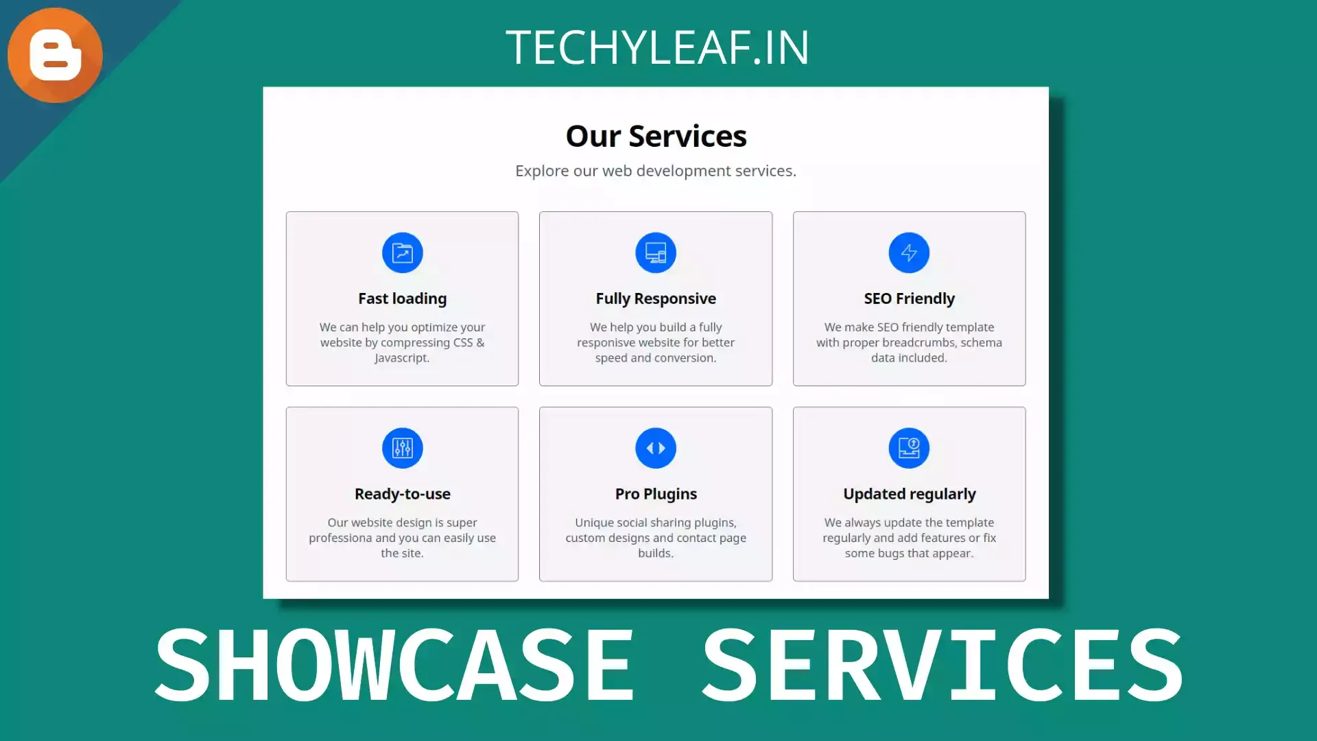 How to Showcase services in Homepage of Blogger