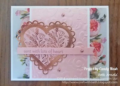 Craft with Beth Second Sunday Sketches card sketch challenge with measurements card entry Valentine's Day card sketch #34