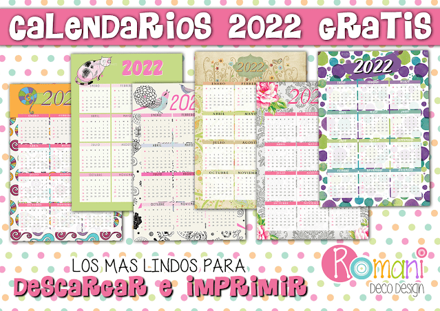 calendario 2022 para imprimir gratis pdf