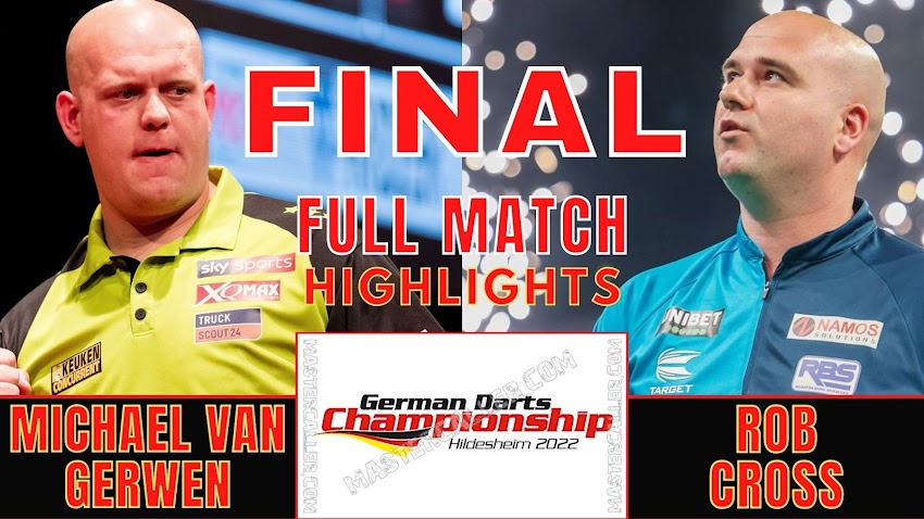 Michael van Gerwen vs Rob Cross - 2022 PDC Darts Euro Tour 2 - German Darts Championship Final