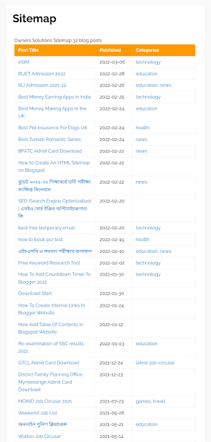 Sitemap Style-2 Preview