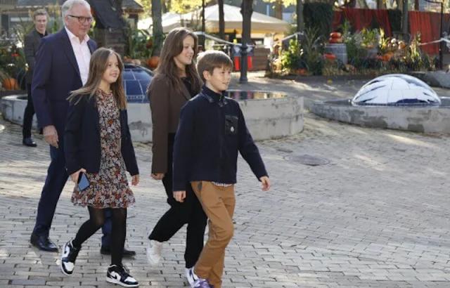 Princess Josephine wore a floral print mini dress by Topshop. Late Prince Henrik's friend Fritz Schur