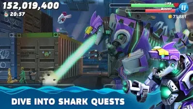 تحميل لعبة Hungry Shark مهكرة اخر اصدار 2021