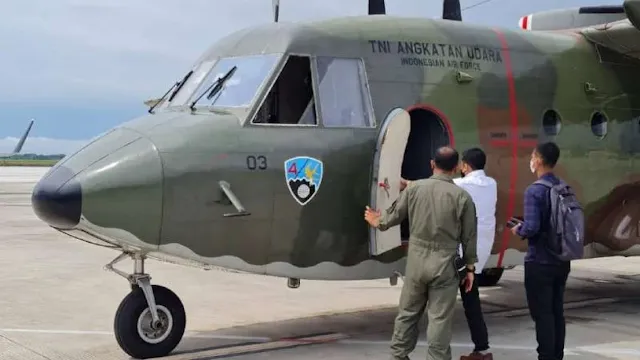Jelang Superbike Mandalika, TNI AU Kerahkan 2 Pesawat Cassa C-212