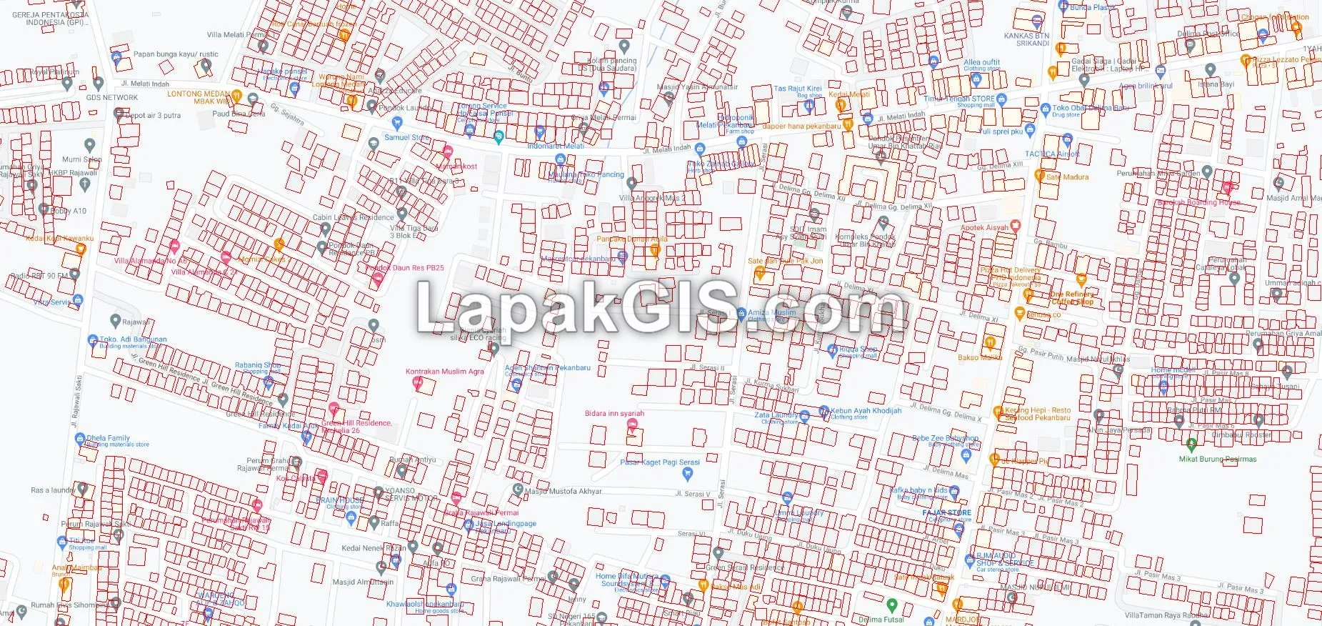 Shapefile SHP Persil Bangunan Indonesia Terbaru