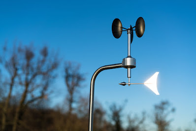 An anemometer is a tool for determining wind speed and direction. It is also the most frequent device used in weather stations.