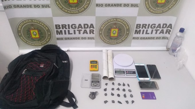 Homem de 23 anos é preso por tráfico de drogas em Gravataí