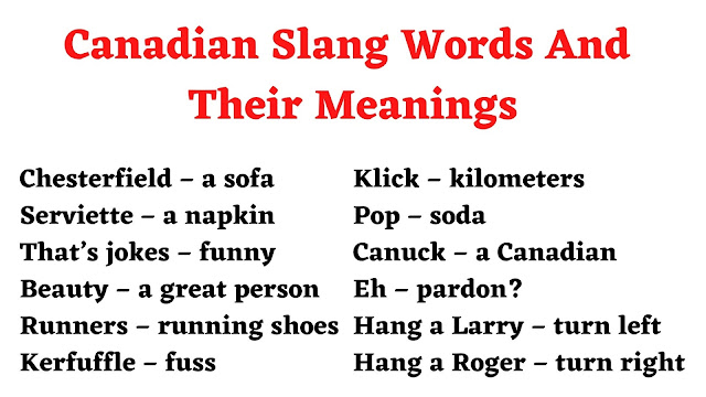 Canadian Slang Words And Their Meanings - English Seeker