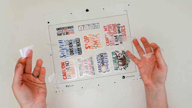 stickers, print and cut, pixscan, sticker paper, laminate