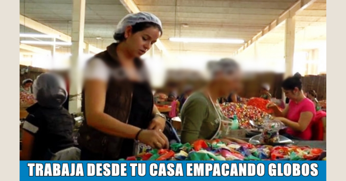 trabajos desde casa empacando cosas