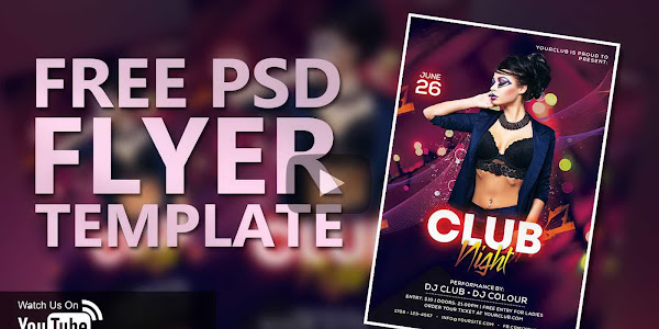 Club Night Free PSD Flyer Template