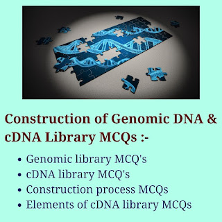 Construction of Genomic DNA and cDNA Library MCQs ask in CSIR NET Exam