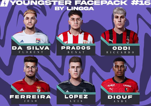 Youngster Facepack V16 2021 For eFootball PES 2021