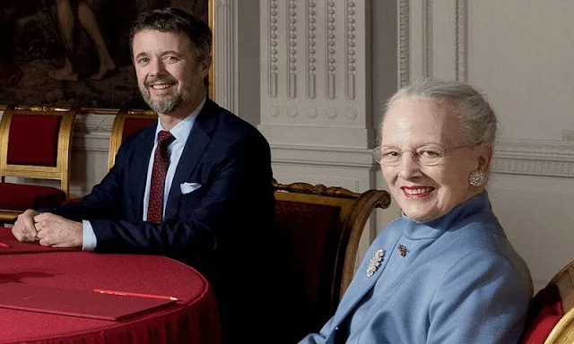 Queen Margrethe and Crown Prince Frederik