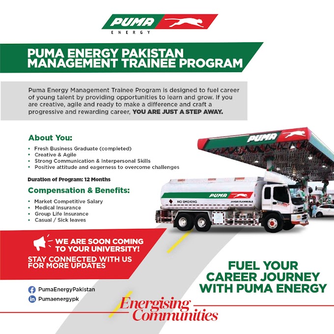 Puma Energy Pakistan Management Trainee Program |2022|