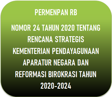 Permenpan RB Nomor 24 Tahun 2020 Tentang Rencana Strategis Kementerian Pendayagunaan Aparatur Negara Dan Reformasi Birokrasi Kemenpan RB Tahun 2020-2024