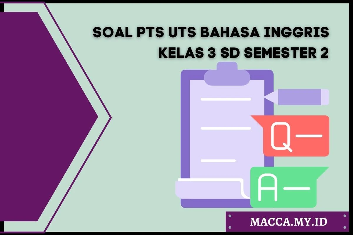 Soal PTS Bahasa Inggris Kelas 3 Semester 2 dan Kunci Jawaban