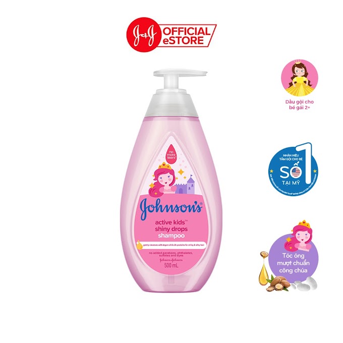 Mall Shop [ johnson_johnson_official ] Dầu gội Johnson's óng mượt cho bé gái 500ml - 100979999