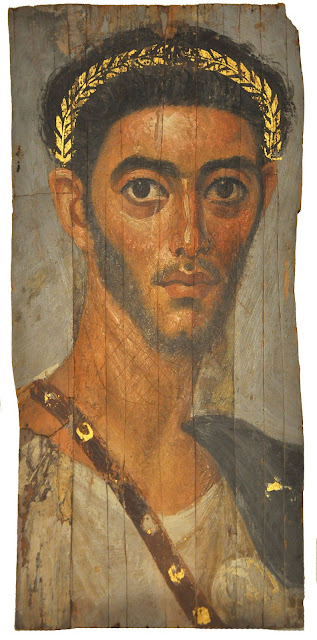 Римский военный на фаюмском портрете начала III в., Египет.