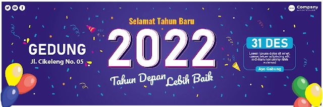 Download Kumpulan Spanduk Tahun Baru Coreldraw 2022 Gratis