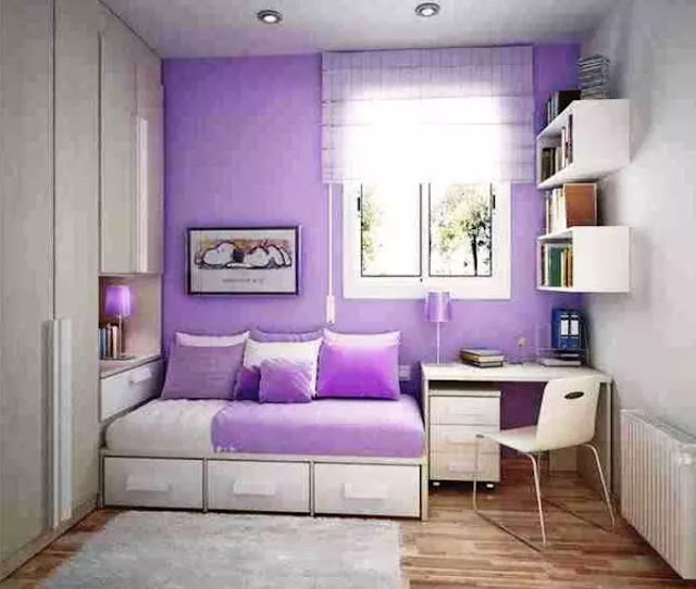 simple two colour combination for bedroom walls