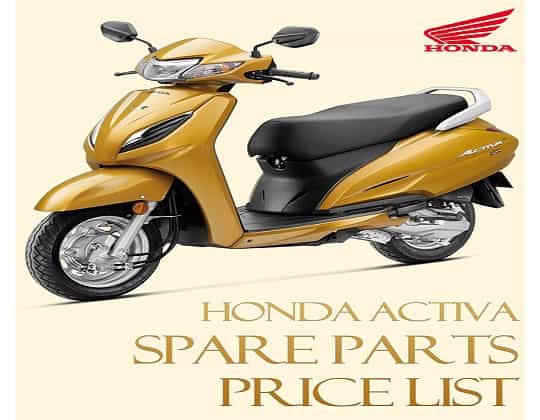 Honda Activa Spare Parts Price List PDF