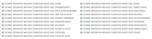 Kumpulan Jadwal Imsakiyah Ramadhan 1443 H/2022 M Semua Kabupaten/Kota di Provinsi Sumatera Barat
