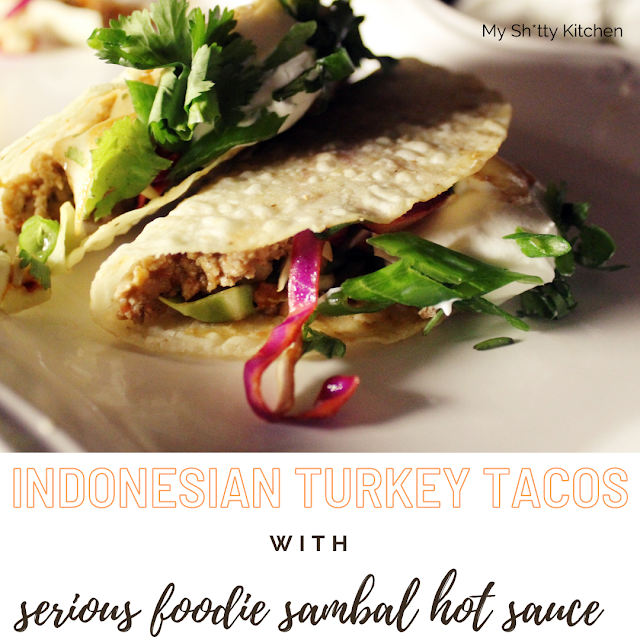 Indonesian Turkey Tacos with Serious Foodie Sauce