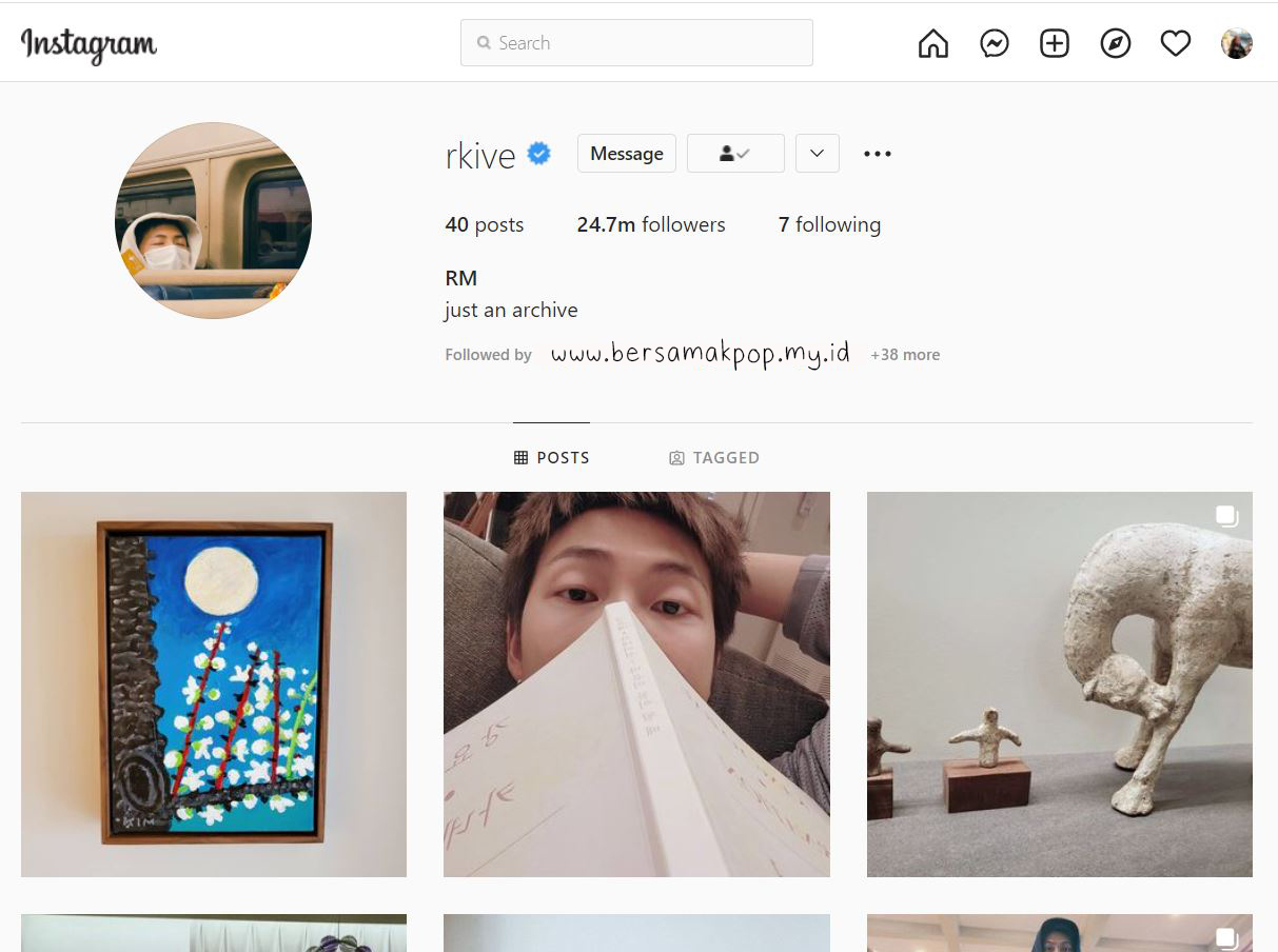 Nama Akun Instagram Resmi Member BTS