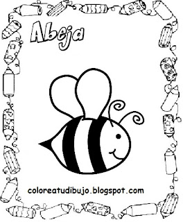 Pequeña Abeja para colorear