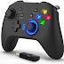 Forty4 Wireless Gaming Controller, Dual-Vibration Joystick Gamepad Computer Game Controller for PC Windows 7/8/10, PS3, Switch- Black