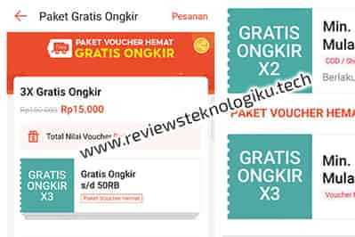 mendapatkan gratis ongkir xtra shopee 3x