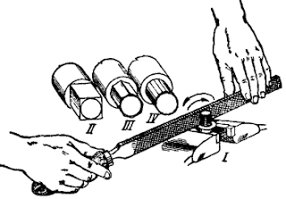 Опиливание заготовок напильником