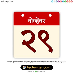 29 November Dinvishesh | २९ नोव्हेंबर दिनविशेष