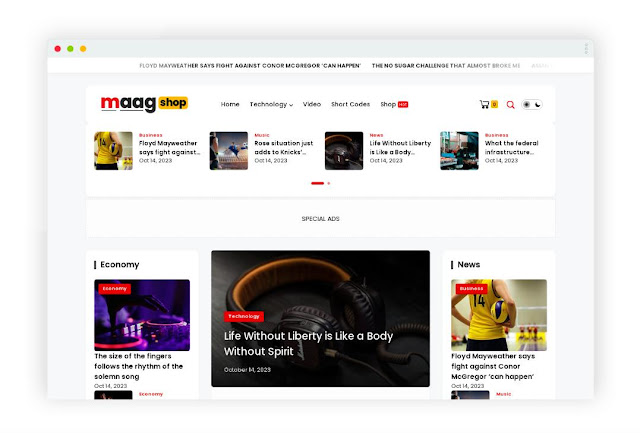 Maagshop Blogger Template Premium [Free] 