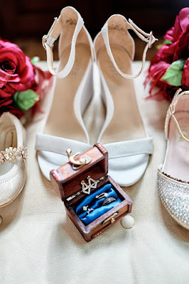 bridal heels and jewelry
