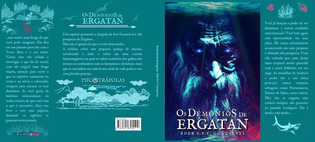 Capa completa da edição física de Os Demônios de Ergatan