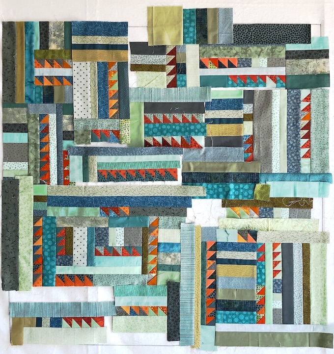 "Argousier" quilt by Maryline Collioud-Robert