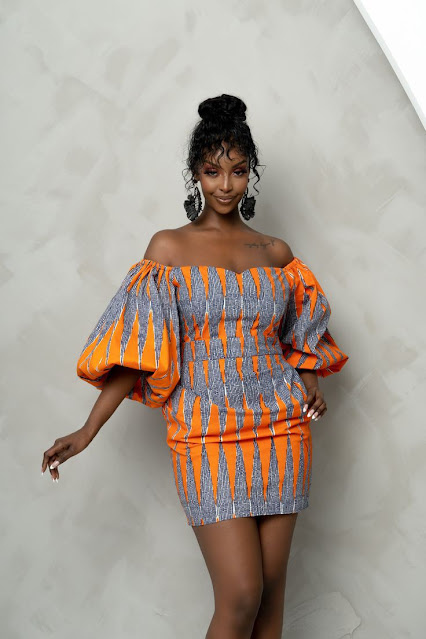 Off Shoulder Ankara Mini Gown Styles for Ladies