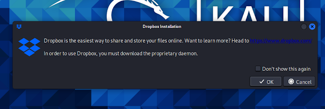 install dropbox on kali linux