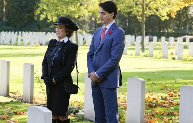 Princess Margriet and Prime Minister Justin Trudeau of Canada visited the Canadian War Cemetery in Bergen op Zoom