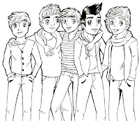 One Direction coloring page